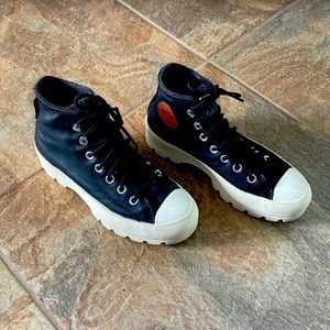 Converse Black Leather Goretex Hiker Hi size 6.5